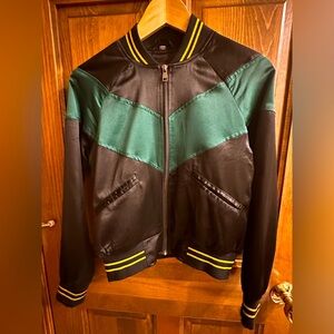 Straight to Hell XXS silky bomber jacket.